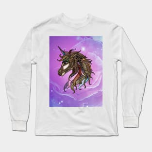 Wonderful colorful unicorn Long Sleeve T-Shirt